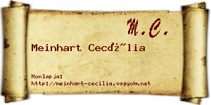 Meinhart Cecília névjegykártya